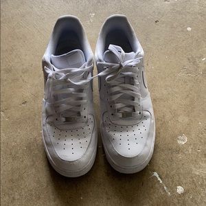 Men’s all white nike Air Force 1’s
